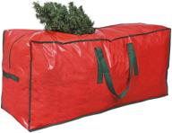 🎄 propik christmas tree storage bag, ideal for 7 ft. tall disassembled trees, 45" x 15" x 20", holiday storage case with handles and sleek zipper in red - perfect xmas storage container logo