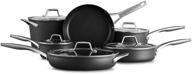 🍳 black calphalon premier hard-anodized nonstick cookware set - 11-piece collection logo