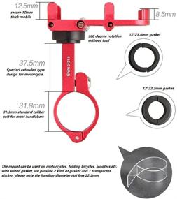 img 2 attached to 🚲 XOSS Bike Cellphone Holder: Adjustable Aluminium Alloy Mount for Mountain Bikes and Highway Vehicles (Black Plus 6)