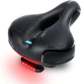 img 4 attached to WOHOOH Bike Seat: Waterproof Comfort for Men and Women with Taillight - Universal Fit, Shock Absorbing, Memory Foam Gel Cushion with Mounting Wrench & Allen Key