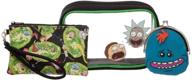 🎒 rick and morty bags with makeup bag and accessories logo