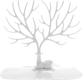 img 4 attached to 🕊️ YFLY Винтажное дерево с птичками в качестве подставки для ювелирных изделий: органайзер для хранения ожерелий, сережек и браслетов. (женская стойка)