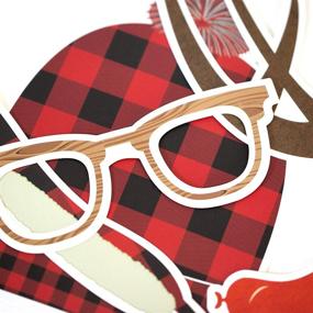 img 1 attached to 🌲 Lumberjack Camping Photo Booth Props Set - 18 pieces by Paper and Cake, Including Antlers, Ax, Beard, Plaid Cap, S’mores, Ideal for Birthday Parties and Events