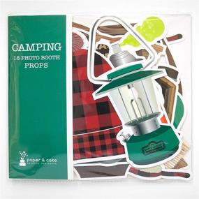 img 2 attached to 🌲 Lumberjack Camping Photo Booth Props Set - 18 pieces by Paper and Cake, Including Antlers, Ax, Beard, Plaid Cap, S’mores, Ideal for Birthday Parties and Events