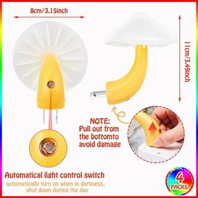 img 3 attached to 🍄 Mushroom Night Light - Mini LED Plug-in Lamp with 7-Color Changing Magic - Pretty Mushroom-Shaped Nightlight for Adults and Kids - Ideal for Thanksgiving and Christmas