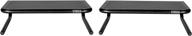 💻 allsop metal art jr. monitor stand - 14-inch wide platform with keyboard storage space (2 pack) - pearl black, 40lb capacity logo