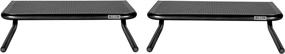 img 4 attached to 💻 Allsop Metal Art Jr. Monitor Stand - 14-Inch Wide Platform with Keyboard Storage Space (2 Pack) - Pearl Black, 40lb Capacity