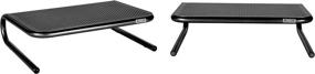 img 2 attached to 💻 Allsop Metal Art Jr. Monitor Stand - 14-Inch Wide Platform with Keyboard Storage Space (2 Pack) - Pearl Black, 40lb Capacity