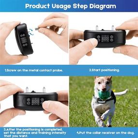 img 2 attached to 🐶 WIEZ GPS Wireless Dog Fence: Ultimate Containment Solution for All Dogs, 100-3300 ft Range, Adjustable Warning Strength, Rechargeable and Harmless!