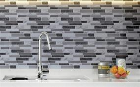 img 1 attached to Art3d 12x12 Peel & Stick Kitchen Backsplash Tile - Marble Grey (6 Sheets)