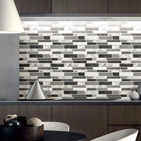 img 2 attached to Art3d 12x12 Peel & Stick Kitchen Backsplash Tile - Marble Grey (6 Sheets)