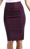 💃 stylish and sleek: sakkas petite high waist stretch pencil skirt with flattering shirred waist detail logo