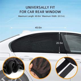 img 1 attached to 🌞 Tulardom Universal Car Window Shade - Breathable Sun Shades Mesh Shield, Protecting the Old, Toddlers, Kids & Pets from Sunburn - Ensuring Cooler Screen for Baby Sleeping