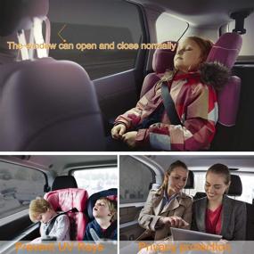 img 2 attached to 🌞 Tulardom Universal Car Window Shade - Breathable Sun Shades Mesh Shield, Protecting the Old, Toddlers, Kids & Pets from Sunburn - Ensuring Cooler Screen for Baby Sleeping