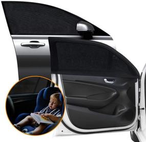 img 4 attached to 🌞 Tulardom Universal Car Window Shade - Breathable Sun Shades Mesh Shield, Protecting the Old, Toddlers, Kids & Pets from Sunburn - Ensuring Cooler Screen for Baby Sleeping