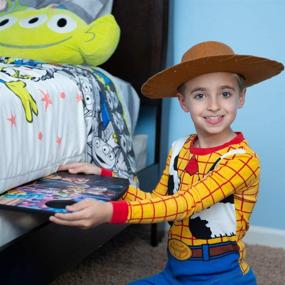 img 3 attached to 📚 D3 Products Bed Shelf - Disney Decor Toy Story Themed Nightstand - Portable Shelves for Holding Snacks and Drinks Near Your Bed and in Bedrooms