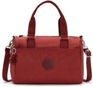 👜 stylish and spacious: kipling folki medium handbag carmine - perfect women's handbag & wallet combo! logo