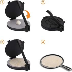 img 2 attached to 🌮 Tortillada – Authentic 10 inch Cast Iron Tortilla Press with Recipes E-Book & 100 x Parchment Paper: Create Delicious Homemade Tortillas