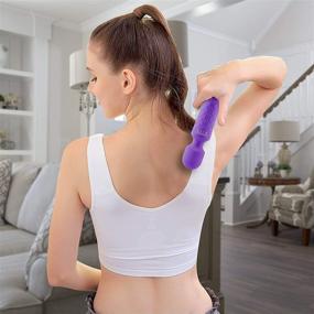 img 3 attached to 💜 Experience Ultimate Relaxation with the Lovely Wand Massager - Wireless, Handheld, Personal Body Therapeutic Massage Device with 8 Powerful Speeds, 20 Modes, Cordless, Electric, Waterproof, and Portable Magic - Perfect for Back, Neck, Shoulder, and Leg Relief in Gorgeous Purple!