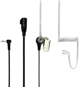 img 2 attached to 🎧 abcGood efg Walkie Talkie Earpiece with Microphone PTT, 1 Pin 2.5mm Covert Acoustic Tube Police Radio Earpiece Headset for Motorola Talkabout Cobra 2-Way Radio