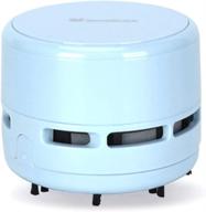🔵 isuperb portable mini desktop vacuum cleaner - handheld cordless table dust sweeper for home office car - blue logo