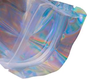 img 2 attached to 🌈 YHJZ 100 Pcs Holographic Bags, 3x4 Inch Resealable Smell Proof Bags for Packaging, Ziplock Pouches for Lip Gloss, Mylar Bags for Party Favor, Food Storage - Improved SEO