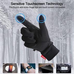 img 3 attached to 🧤 Cevapro 32℉ Winter Gloves: Touchscreen, Windproof Running Gloves for Cold Weather - Men Women Thermal Gloves