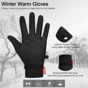 img 2 attached to 🧤 Cevapro 32℉ Winter Gloves: Touchscreen, Windproof Running Gloves for Cold Weather - Men Women Thermal Gloves