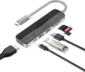 img 4 attached to 🔌 ROKHY 6-in-1 USB C Hub: 2 USB 3.0 Ports, 4K HDMI, SD/TF Card Reader, 100W PD Type C Port for MacBook, iPad Pro, Laptop, Android, Chromebook Pixel