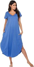 img 1 attached to 🌙 Ekouaer Nightgown: Ultimate Comfort Women's Sleepwear, Lingerie, Sleep & Lounge Attire