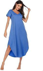 img 2 attached to 🌙 Ekouaer Nightgown: Ultimate Comfort Women's Sleepwear, Lingerie, Sleep & Lounge Attire