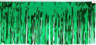 beistle green metallic fringe drape banner - parade floats, st. patrick’s day, mardi gras decorations, tinsel curtain photo booth prop, backdrop birthday party supplies logo