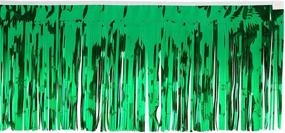 img 1 attached to Beistle Green Metallic Fringe Drape Banner - Parade Floats, St. Patrick’s Day, Mardi Gras Decorations, Tinsel Curtain Photo Booth Prop, Backdrop Birthday Party Supplies