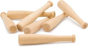 img 4 attached to 🌳 Woodpeckers Unfinished Mini Wooden Baseball Bats: 2 Inch, Bag of 48 Unpainted Wood Baseball Bats for Scrapbooking, DIY, and Craft Projects