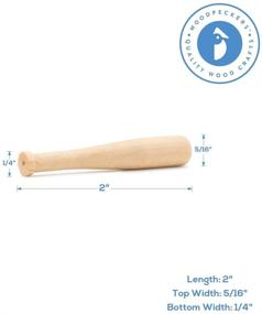 img 3 attached to 🌳 Woodpeckers Unfinished Mini Wooden Baseball Bats: 2 Inch, Bag of 48 Unpainted Wood Baseball Bats for Scrapbooking, DIY, and Craft Projects