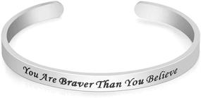 img 1 attached to Браслет LovelyCharms Braver Believe из нержавеющей стали