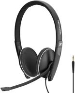 🎧 sennheiser sc 165 (508319) binaural headset: hd stereo sound, noise-canceling mic &amp; professional-grade quality for business professionals – black logo