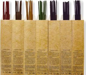 img 3 attached to Ultra Premium Natural Incense Sticks - Chakra & Luck Variety Gift Pack with 7 Chakras, 49 Pieces in Lotus, Jasmine, Eucalyptus, Rose, Lavender, Ylang-Ylang & Cedar Scents. Includes Free Wood Stick Holder.