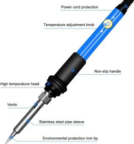 img 3 attached to Полный набор для термической обработки дерева из 153 предметов с регулируемым температурным паяльником - идеально для начинающих, взрослых и детей: включает инструмент для термической обработки дерева для тиснения, резьбы и пайки.