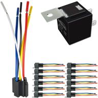 ⚙️ irhapsody 12 pack heavy duty 12v dc relay and harness - high-performing 80/60 amp 5-pin spdt bosch style automotive relay with 12 awg tinned copper wires logo
