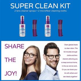 img 1 attached to 👓 Alcohol & Ammonia Free Lens Cleaner Spray Kit - Safe & Streak-Free Eyeglasses, Lenses & Screens Cleaner with Microfiber Cloths, Unscented | Small Size