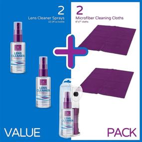 img 3 attached to 👓 Alcohol & Ammonia Free Lens Cleaner Spray Kit - Safe & Streak-Free Eyeglasses, Lenses & Screens Cleaner with Microfiber Cloths, Unscented | Small Size