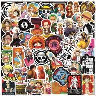 🎨 one piece stickers pack - 100pcs anime graffiti waterproof vinyl stickers for laptop, water bottle, skateboard, and more - perfect for teens and adults logo