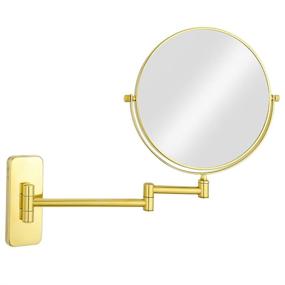 img 4 attached to 🔍 Highly Versatile GURUN Makeup Mirror: Wall Mount 8 inch Double-Sided with 10x Magnification - Sleek Gold Finish M1407J (8in, 10x)