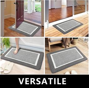 img 1 attached to 🚪 REFETONE Indoor Doormat: Low-Profile, Non-Slip, Super Absorbent, Machine Washable - 20"x32" Grey Door Mat