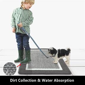 img 2 attached to 🚪 REFETONE Indoor Doormat: Low-Profile, Non-Slip, Super Absorbent, Machine Washable - 20"x32" Grey Door Mat