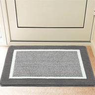 🚪 refetone indoor doormat: low-profile, non-slip, super absorbent, machine washable - 20"x32" grey door mat logo