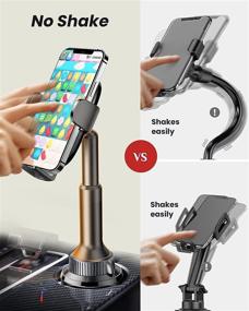 img 1 attached to 📱 LISEN Cup Phone Holder for Car - Secure and Stable Phone Mount for iPhone 13/12/11/XS and More, No Falling Off, Shaking, or Breakage