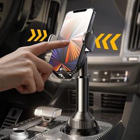 img 4 attached to 📱 LISEN Cup Phone Holder for Car - Secure and Stable Phone Mount for iPhone 13/12/11/XS and More, No Falling Off, Shaking, or Breakage