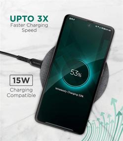 img 2 attached to Wireless Charger Pad for Samsung Models with Encased Design (Quick Charge 3.0) – Galaxy Note 10 Plus / S9 / S10 / S20 Plus / s21 Ultra – Fast Charging Qi Enabled, Non-Slip & Case Compatible – Premium Metal Construction